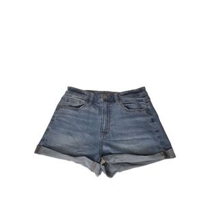 American Eagle Outfitters Jean‎ Shorts Women Sz 4 Stretch Blue Denim Cuffed